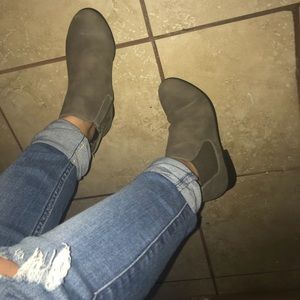Gray booties